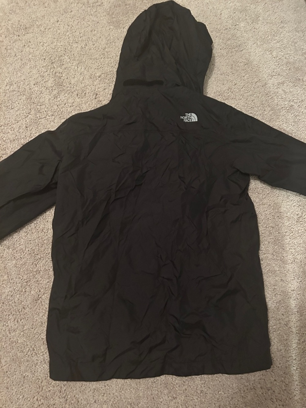 The North Face Black Hooded Windbreaker Jacket Boys L14/16 - Picture 4 of 4